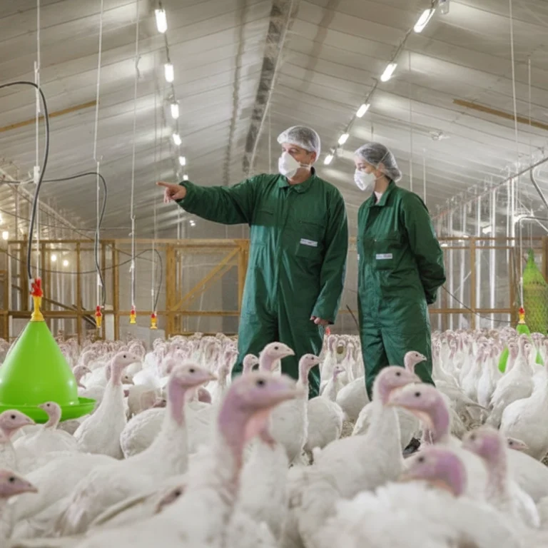 Image of a female farmer holding a chicken